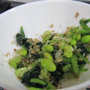 小松菜と枝豆のお浸し